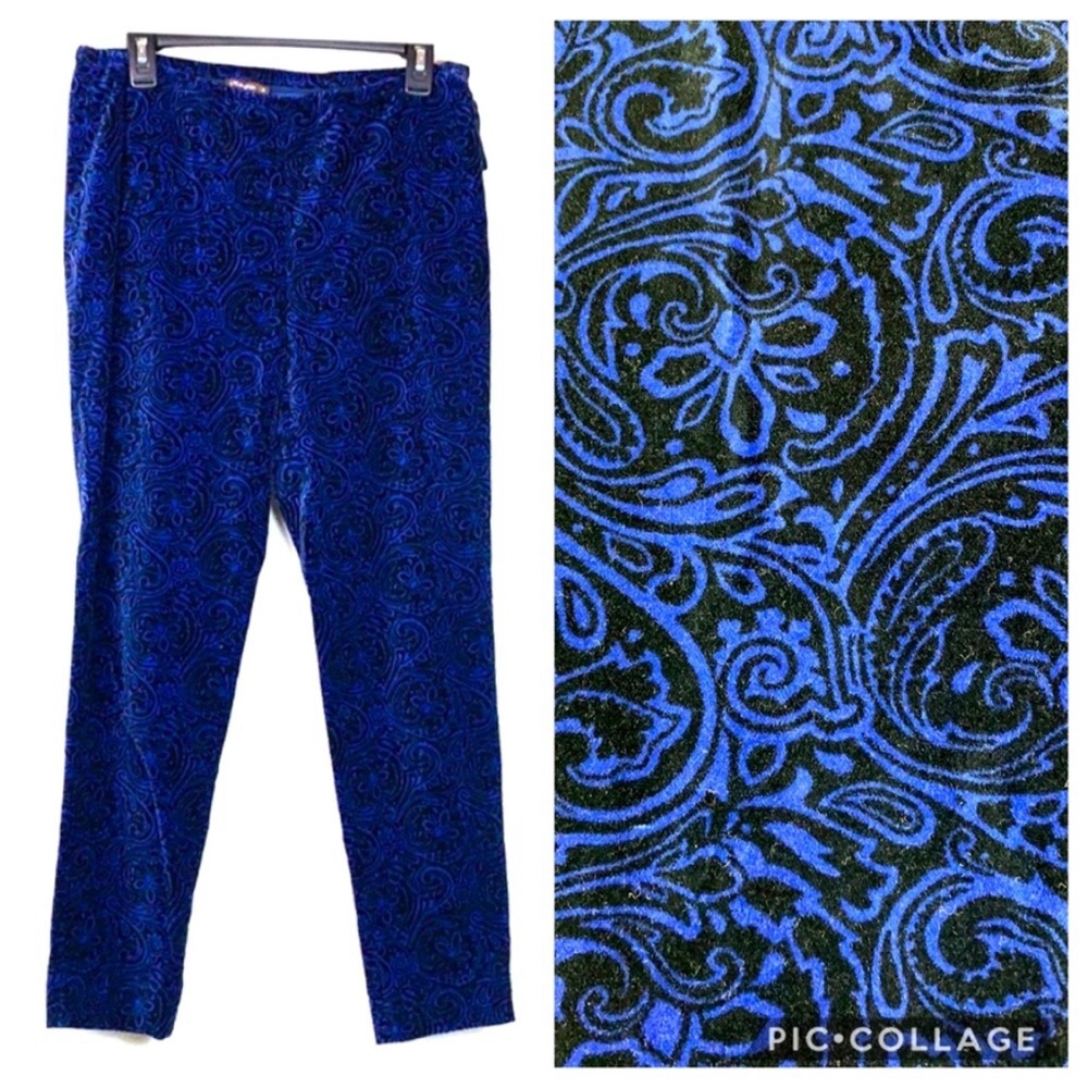 J McLaughlin Margot Corduroy Pants in Blue Floral size 6